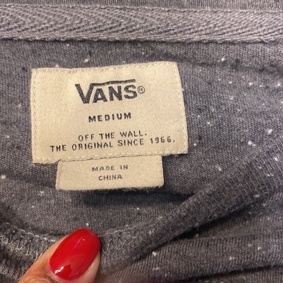 Vans  off the wall Medium men tshirt front pocket space gray short sleeves - Picture 5 of 8